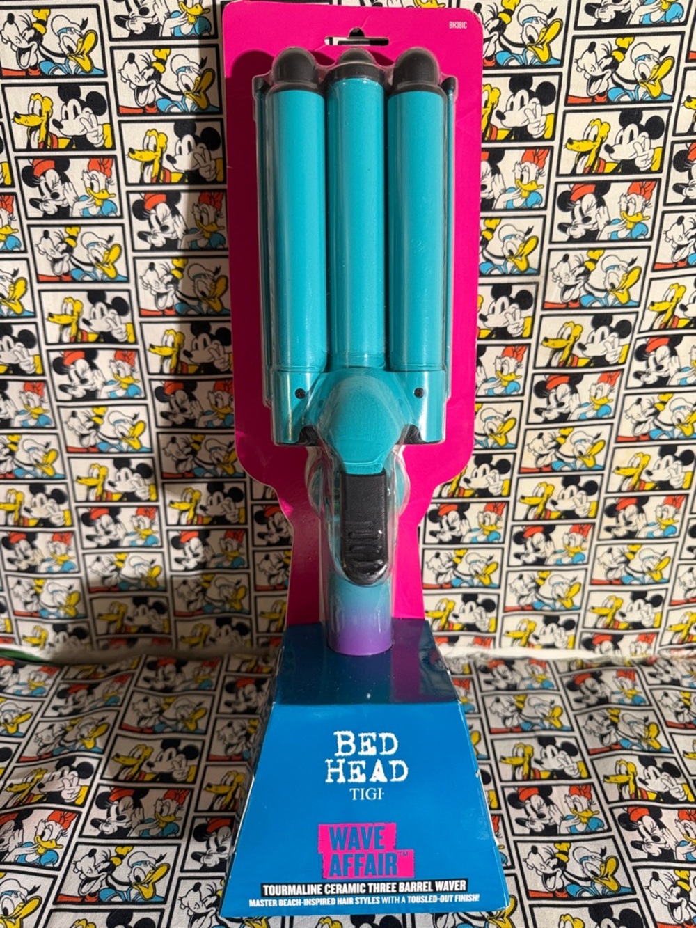 Bed Head TIGI Wave Affair Waver Tourmaline Ceramic Digital Turquoise/PurpleNew